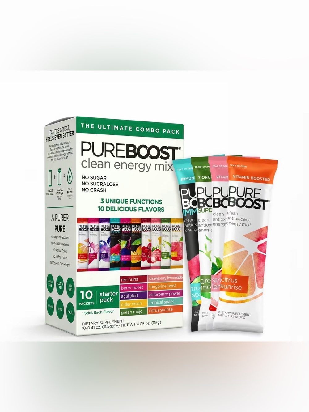 Clean Energy Mix Starter Pack - Green, Teal, Pink & Orange Packets